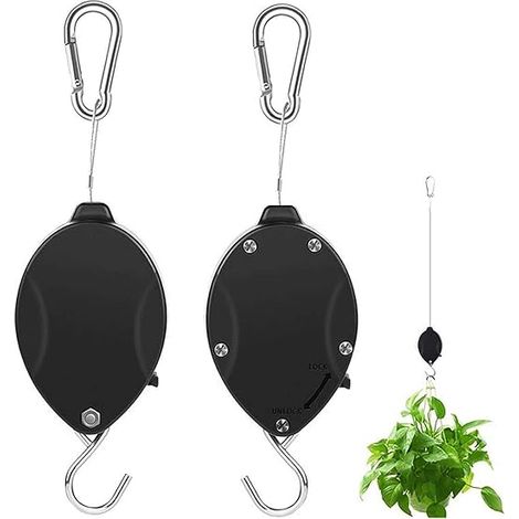 Set mit 2 Hängepflanzenhaken – Haken zum Aufhängen von Pflanzen, Blumenampeln, Töpfen und Vogelhäusern. Länge: 1,5 m Tragkraft: 25 kg (1/5)