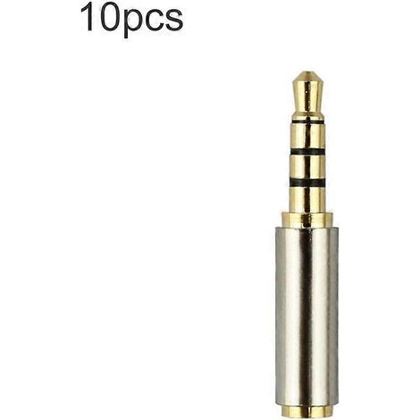 Adaptateur de prise audio jack 3,5 mm à 4 broches vers prise jack 2,5 mm à 4 broches (10 pièces par paquet, prix pour 10 pièces) (1/4)