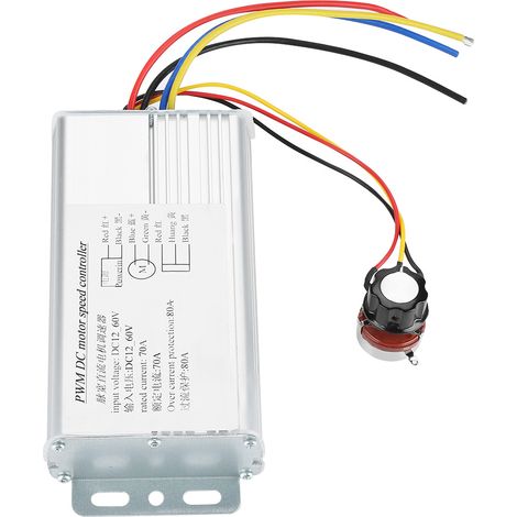 Contrôleur de vitesse de moteur PWM 12 V-60 V CC 70 A, régulateur de vitesse réglable (1/5)