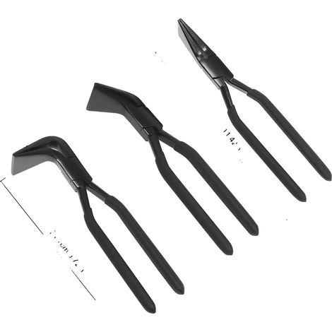 Pince pliante, ensemble de 3 têtes, en acier au carbone durable, noir (1/2)