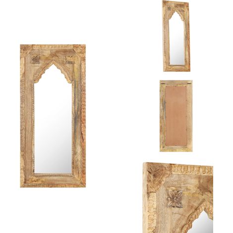 Spiegel 50x3x110 cm Massivholz Mango - Holz Spiegel - Wandspiegel - Mangoholz Spiegel - Wohnzimmerspiegel - Badspiegel (1/5)