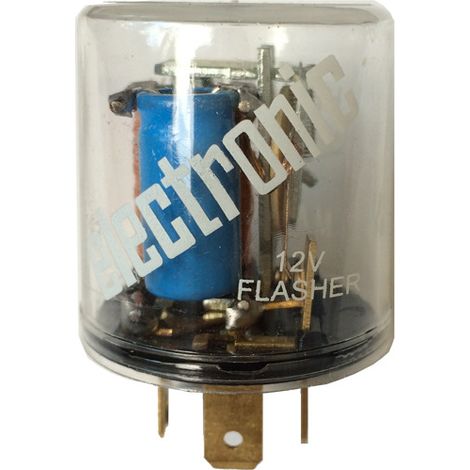 Dreipolige elektronische LED-Blitzeinheit mit transparentem Gehäuse, zylindrisches transparentes 12-V-Blitzrelais mit drei Pins (1/4)