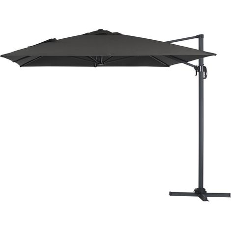 Habitat Et Jardin – Parasol déporté 3 x 4 m – Structure aluminium 100% – Toile polyester 200 gr/m2 – Rotation 360° – Inclinable et rabattable – Anti-UV