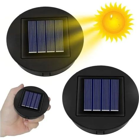 Lampes Solaires de Rechange 2 Pièces - Étanche IP44 - Blanc (1/4)