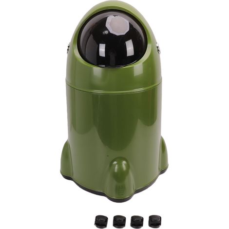 Poubelle avec couvercle roulant PP, poubelle moderne, roues pour la maison, le bureau, la salle de bain, la cuisine, décor rouge (1/5)