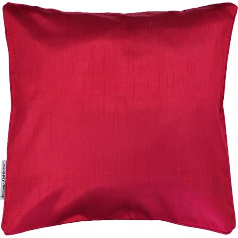 Housse de coussin 40 x 40 cm Shantung Shana rouge