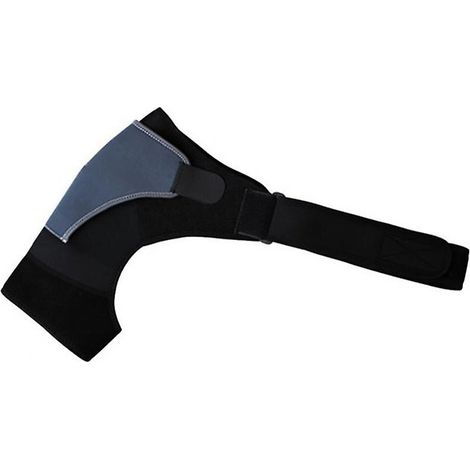 épaulière de protection gauche/droite réglable pour soulager la douleur, les luxations et l'arthrite, idéale pour le sport - grise et noire (1/5)