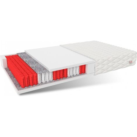 Matratze 180x200 Multipocket Taschenfederkern POTENZA 7 Zonen H4 17 cm Polyurethanschaum Jersey