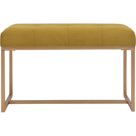 Maison Exclusive - Banco 80 cm terciopelo mostaza (1/5)
