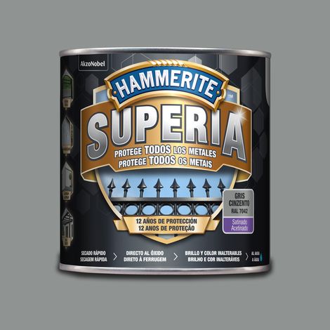 Hammerite Superia Esmalte antioxidante al agua Satinado Gris 2,5 L