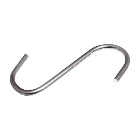 Lot de 4 crochets en S en acier plaqué zinc 100 mm