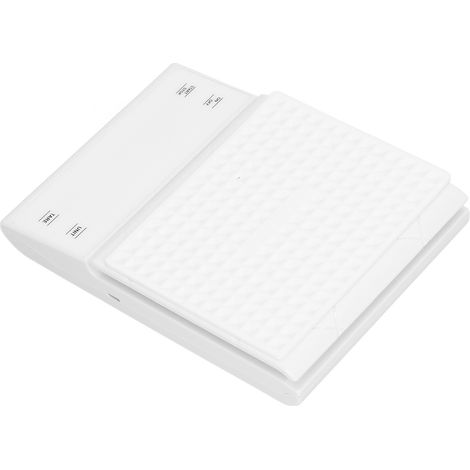 Elektronische Küchenwaage mit LED-Anzeige (3 kg/0,1 g), Zeitschaltuhr, rutschfesten Füßen und LED-Anzeige, weiß (1/5)
