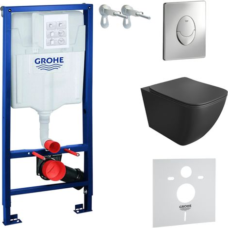 GROHE WC Set mit Vorwandelement, Wand-WC und Spülknopf (1/5)