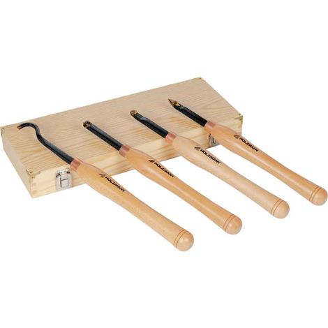 Juego de 4 gubias de madera de 342mm con placa hm intercambiable Holzmann h4tlgs