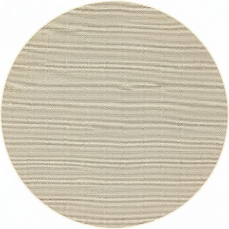 Kilim moderne Tapis Arvin - Tapis en laine  - 200x200cm, Round - 100% Laine vierge - Tissé main - Blanc