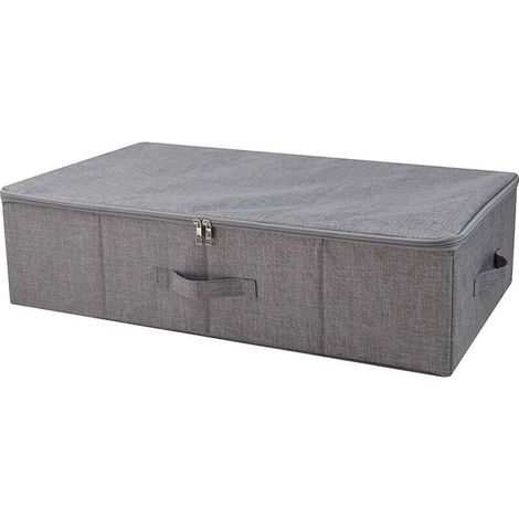 Contenitore sotto il letto – Ampio vano per vestiti, piumoni e cuscini – Grigio scuro, 120 x 40 x 15 cm