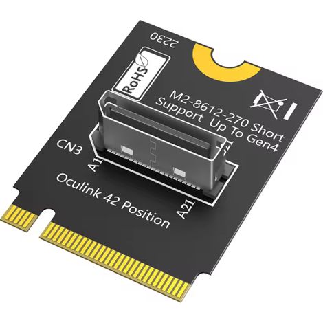 Adaptador Oculink M.2 nvme pcie 4.0 8612 clave M SFF-8611 SFF-8612 (1/5)