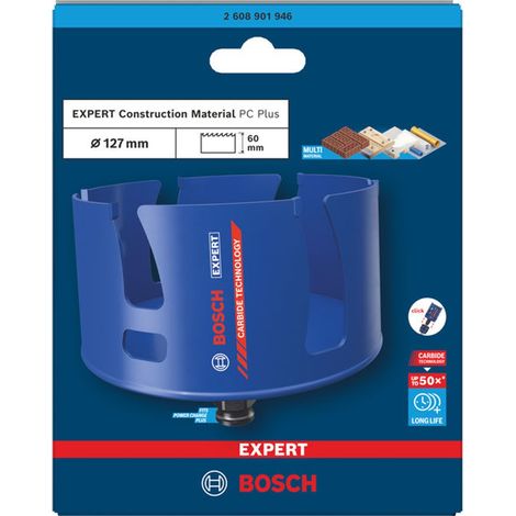 Bosch EXPERT Lochsäge Construction Material Power Change Plus, 127 x 60 mm