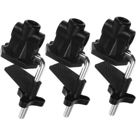 Lot de 3 pinces de fixation pour lampe de table - Support de lampe de bureau et étau universel - Base fixe - Clip de fixation en alliage - Support de lampe de bureau LED (1/4)