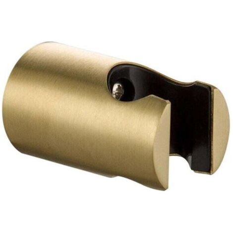 Support de pommeau de douche, 56 x 31 mm, support de douche amovible, support de douche réglable pour pommeau de douche, support de douche à main avec vis (doré)