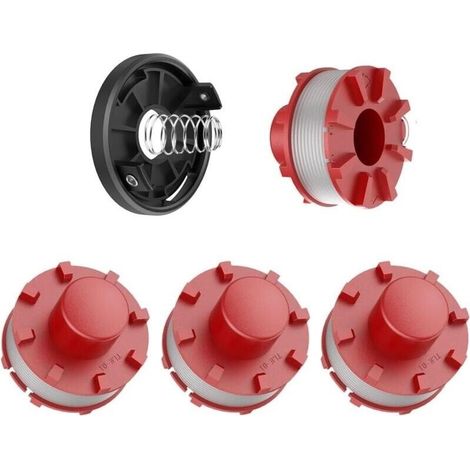 Coil of wire trimmer 2,0mm x 8m  Set of 4 coil with lid and spring  Compatible Einhell and AGILLO  Cutting clear and effective - CE-CT36 (1/4)