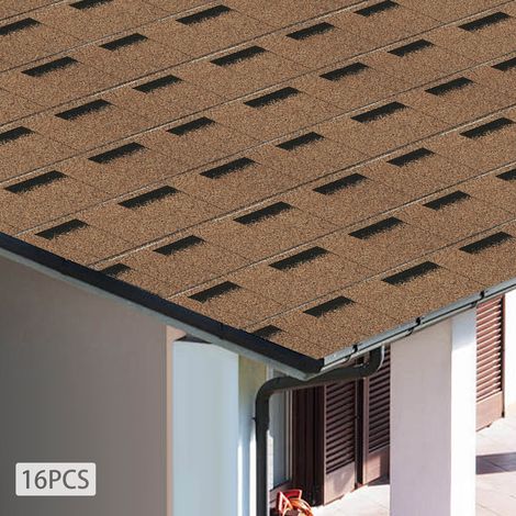 16 Dachschindeln, Asphaltschindeln, Dachziegel 100x33,3 cm USA