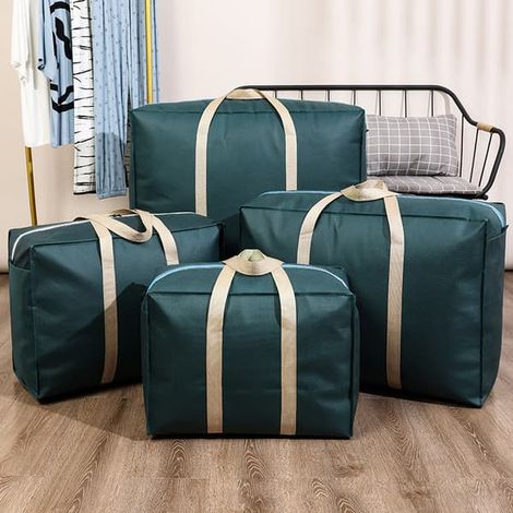 1 sac de rangement pour couette Queen (taille 68 x 50 x 25 cm), résistant à l'humidité, idéal pour les déménagements.