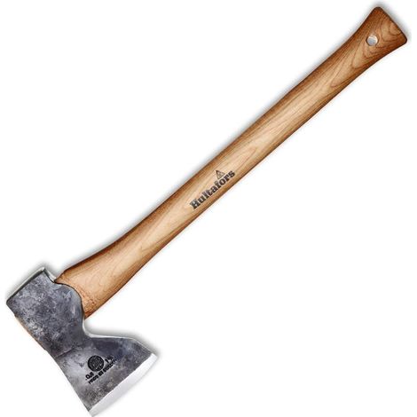 Ascia da carpentiere forgiata a mano STÅLBERG 500mm I Hultafors I Forgiata in Svezia I 1225g Ascia premium con manico in hickory I Affilatura Scandi I Incluso paralama in pelle I 841730