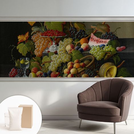 Fototapete Tapete Vliestapete mit Kleber - trendige Wanddeko - Schlafzimmer - Wohnzimmer Fruchtkomposition 250x104 cm (1/5)