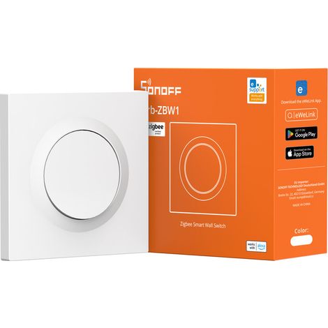 SONOFF Fusion Orb-ZBW1(ZBMINIR2-E) Zigbee 3.0 Smart Wandschalter, 1-fach Lichtschalter, Kompatibel mit Alexa, Google Home & Home Assistant, Smart Home Automation, 10A Last,Ein Zigbee-Gateway ist erfor (1/5)