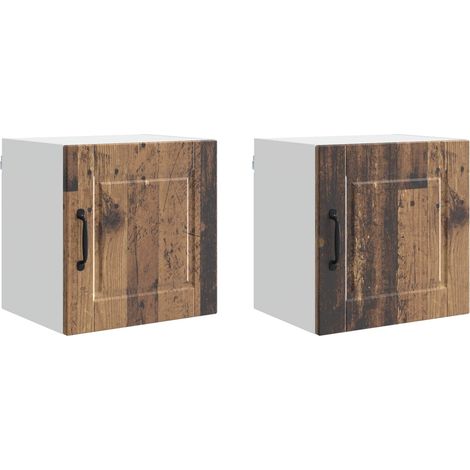 Maison Exclusive - Armario de Pared PORTO 2 pcs Madera vieja 40 x