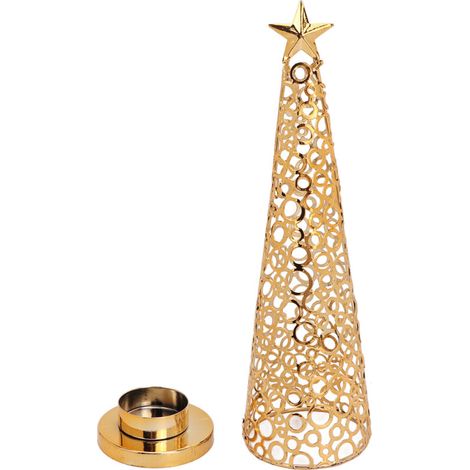 Jeffergarden Porte-bougie parfumé en métal en forme de sapin de Noël, idéal pour la décoration de la maison, de la table et des fêtes.-DOU