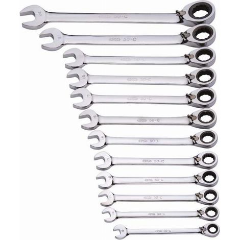 Set di 12 chiavi a cricchetto da 8 a 19 mm SAM - 50CJ12