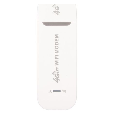 Routeur WiFi 4G 150Mbps avec emplacement carte SIM, support 10 appareils, modem USB LTE 4G Plug and Play blanc, pour bureau, voyage, maison (1/4)