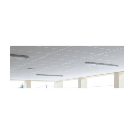 Eurocoustic St Gobain – Dalle de plafond acoustique Tonga A 22 120x60 cm blanc – Absorption αw = 1.00 – Réflexion lumineuse > 87% – Carton de 12 dalles