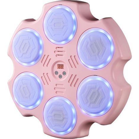 Machine de boxe musicale avec gants et fonction de comptage, machine de boxe Bluetooth intelligente avec 3 niveaux de lumière et de vitesse, machine de frappe murale pour adultes et enfants (1/5)
