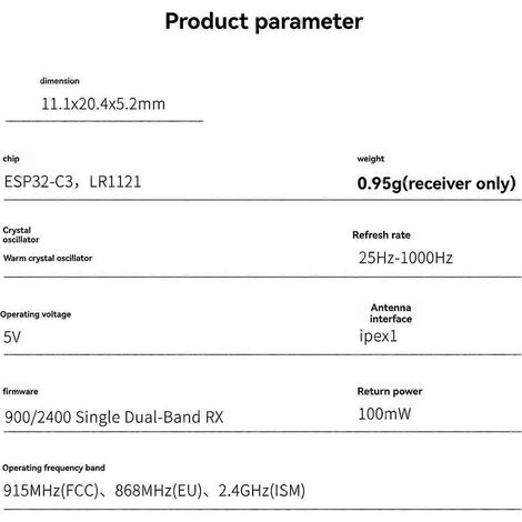 ELRS Nano 915M/2,4 GHz Dualband-Empfänger für DIY-FPV-Drohnen