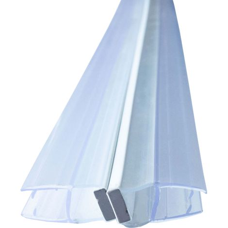 Duschdichtung Magnetdichtung für Duschtüren Transparent Schließwinkel von 135 und 180 Grad, versetzt, PVC Duschlippe - für 6mm Glasstärke (1/5)