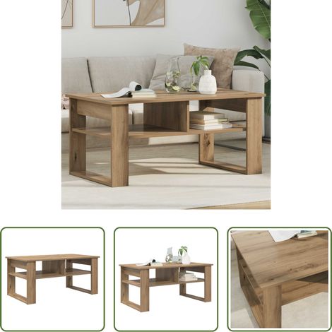 Wohnzimmer Tisch - Couchtisch Artisan-Eiche 96 x 54 x 44 cm Holzwerkstoff (1/5)