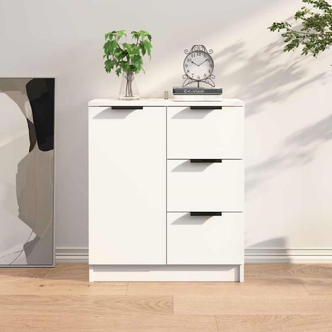 Buffet - Armoire de rangement Enfilade Blanc 60x30x70 cm Bois d'ingénierie BV159633 - BonneVie (1/5)