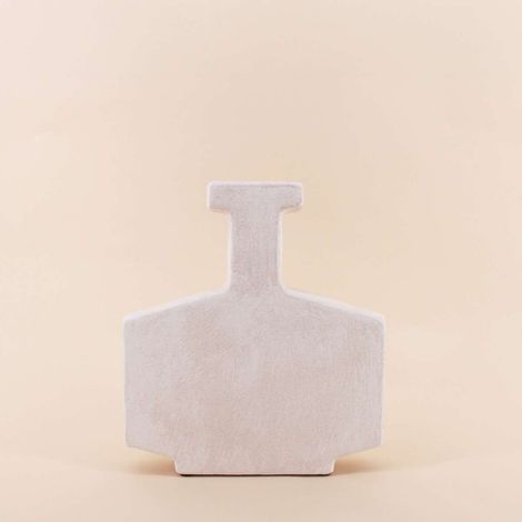 Vase design flacon en grès, H30cm