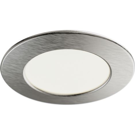 MEUBLED 230V Encastré IP20 rond fixe alu LED 2,6W 3CCT 3-4-5000K 180lm ARIC 51850