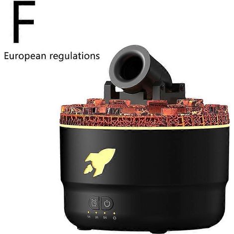 Humidificateur d'arômes Cannon Blast, diffuseur de vapeur LED silencieux, noir, prise UE
