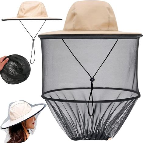 Chapeau moustiquaire pour homme et femme avec visière de pêche, apiculteur, voile d'apiculteur, chapeau pour homme et femme (1/5)