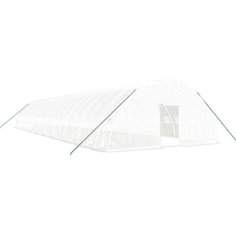 Serra tenda riparo piante fiori ortaggi con struttura in acciaio 120 m² 20 x 6 x 285 m bianco 020044541