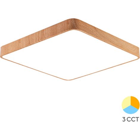 Plafonnier LED BRAYTRON Blade-S3, bois, 3en1, 36W, métal (1/4)