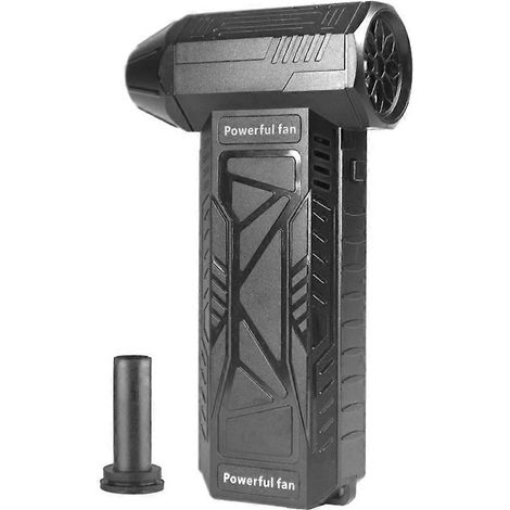 Souffleur d'air 140 000 tr/min, ventilateur turbo à jet avec indicateur de puissance, puissant outil de nettoyage pour ordinateur, souffleur de poussière, ventilateur portable noir (1/5)
