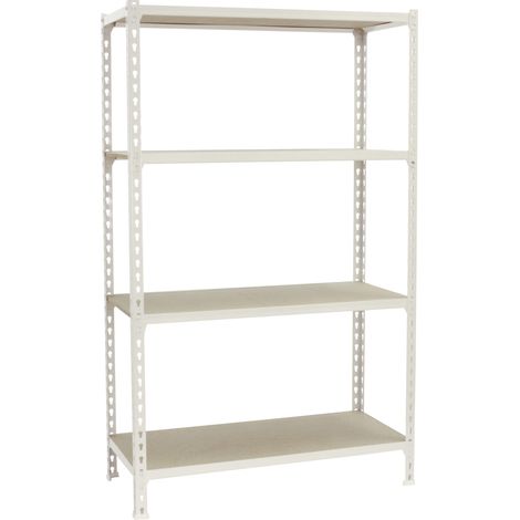 Simonrack MADERCLICK 4/400 Scaffale bianco e legno 4 livelli