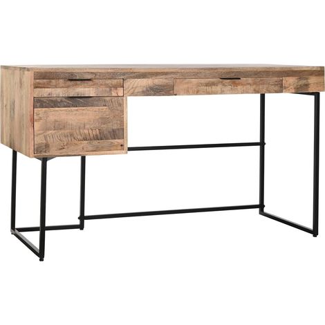Meuble Bureau Mangue Métal 150X60X85 Naturel (1/5)