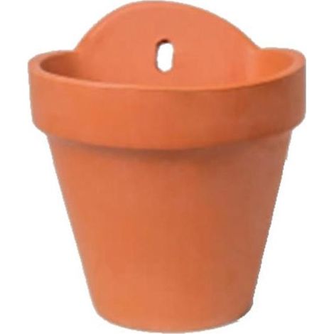 MACETA BARRO COLGAR PARED 22 CM
